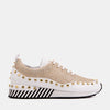 The Aurelia White Gold Woven Leather Women Sneaker