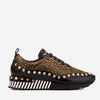The Aurelia Black Gold Woven Leather Women Sneaker