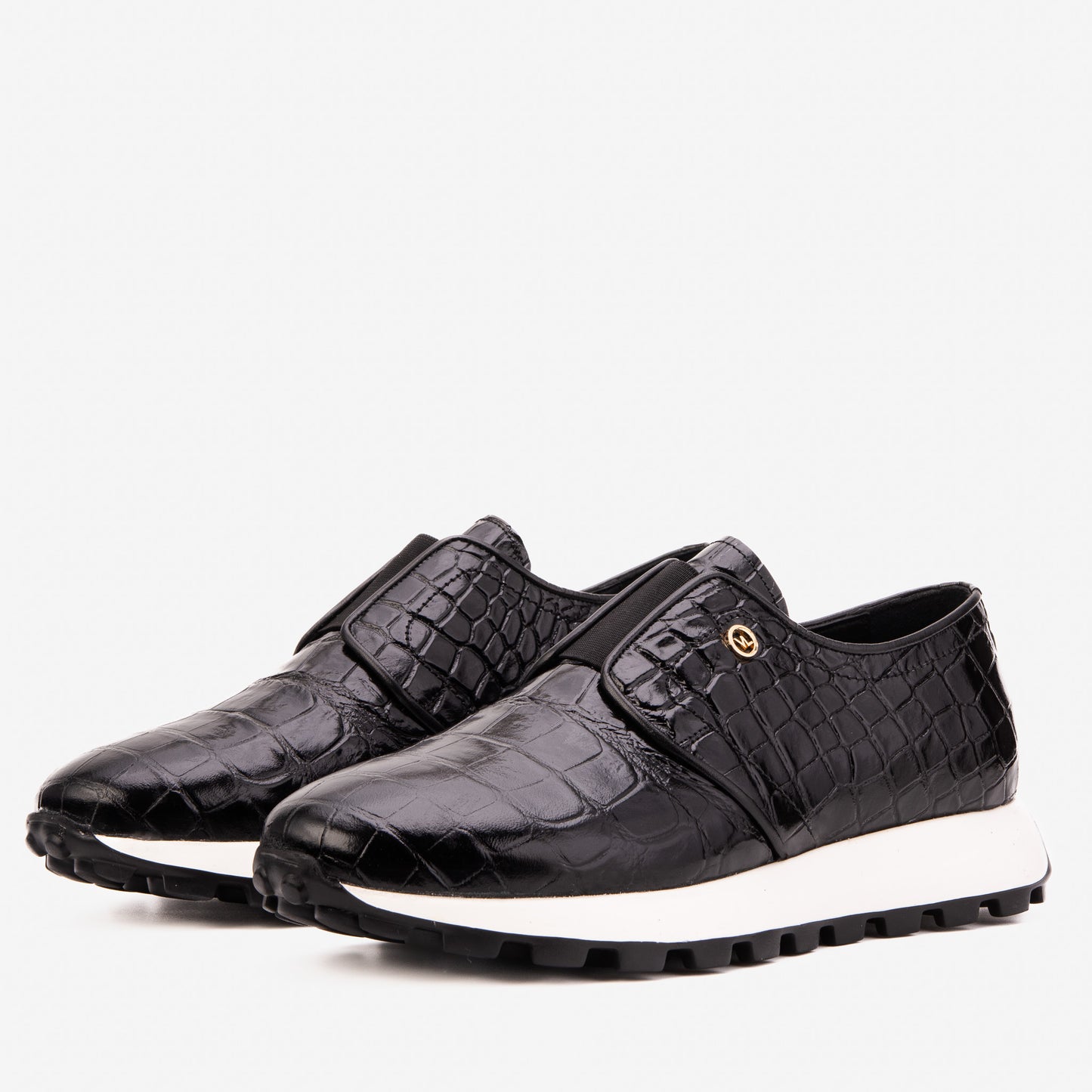 The Corteggio Black Leather Men Sneaker