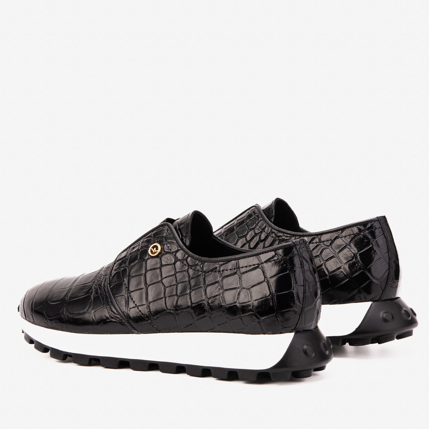 The Corteggio Black Leather Men Sneaker