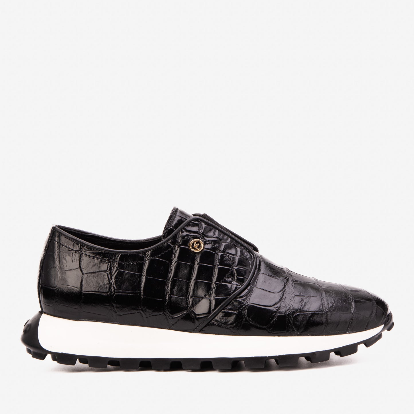 The Corteggio Black Leather Men Sneaker