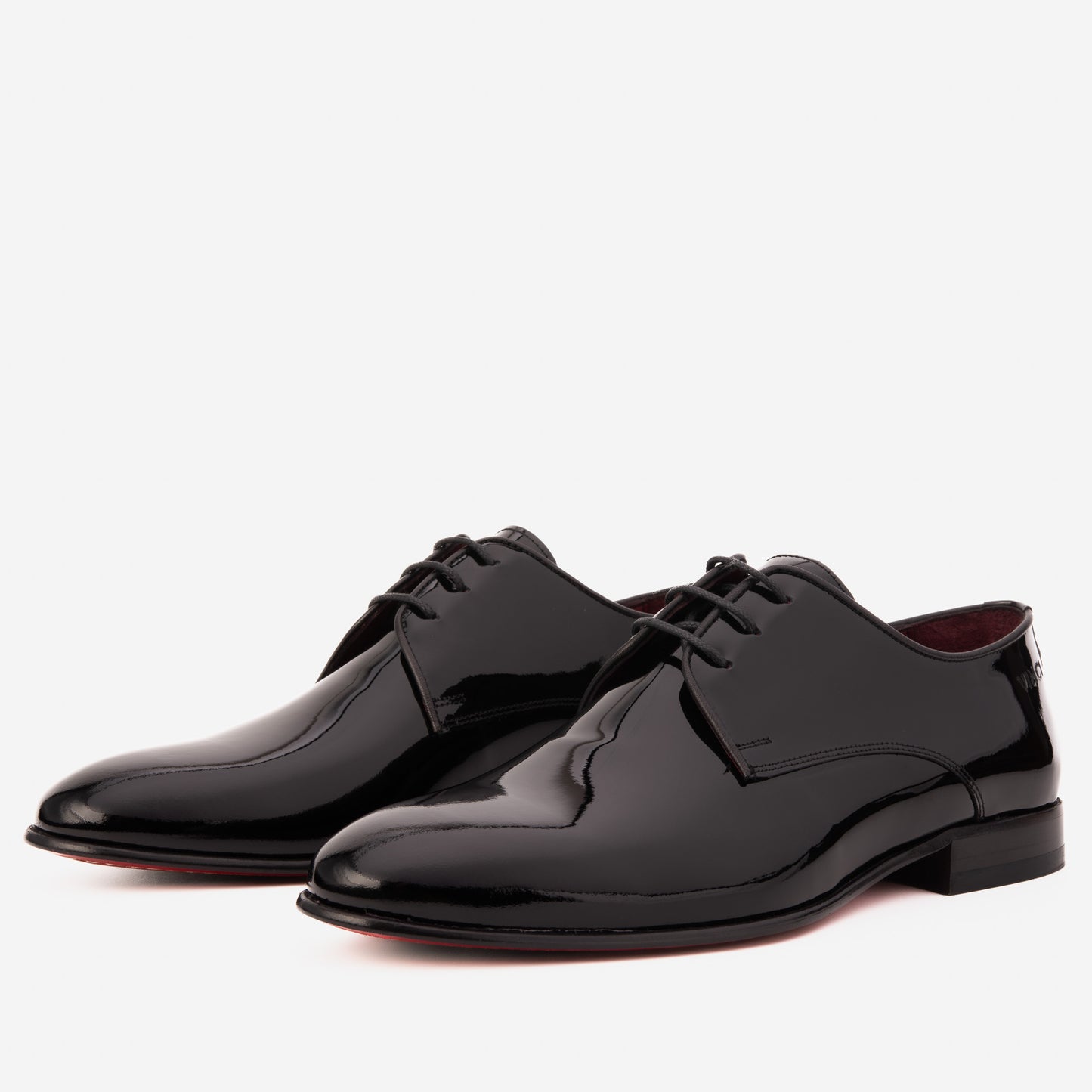 The Valdoro Black Patent Leather Men Derby Shoe
