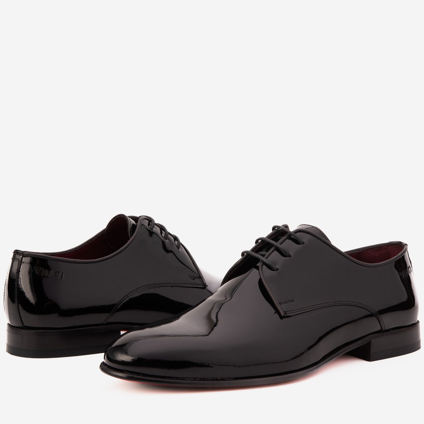 The Valdoro Black Patent Leather Men Derby Shoe