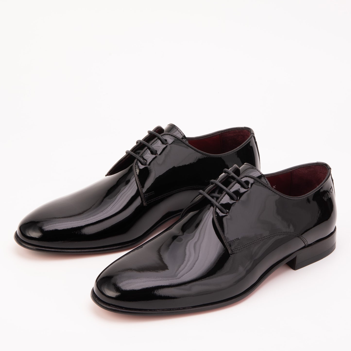 The Valdoro Black Patent Leather Men Derby Shoe