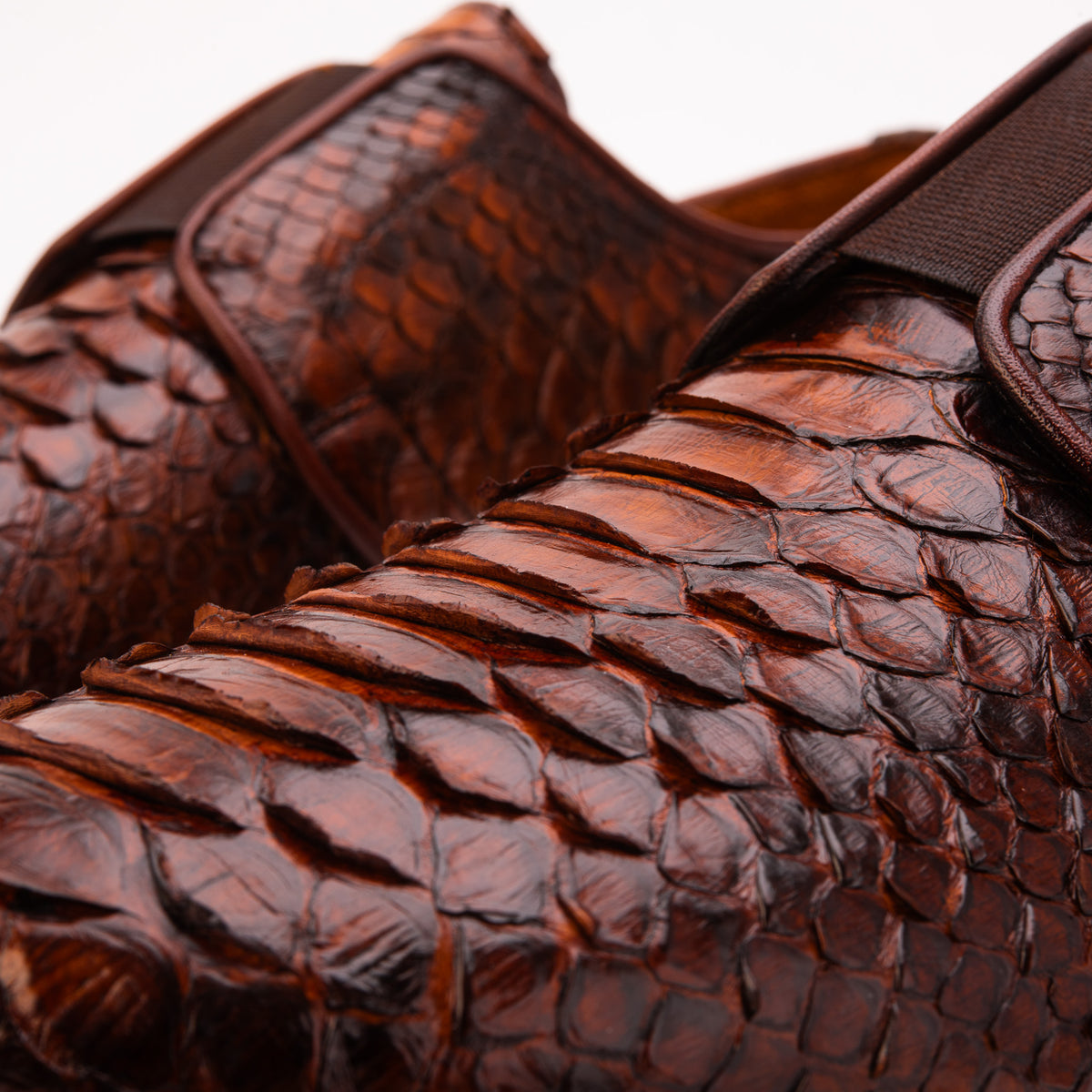 The Obsidian Tan  Python Leather Men Sneaker