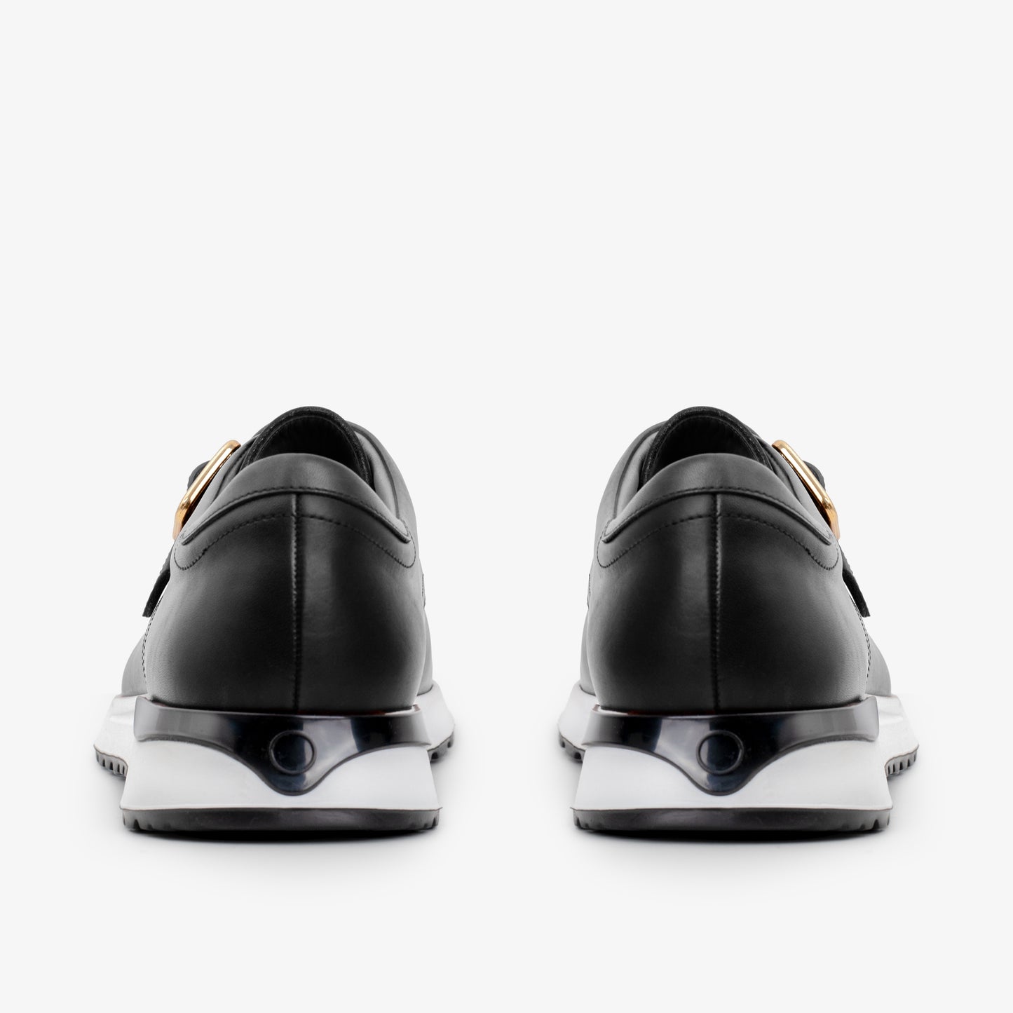 The Luxe Black Buffalo Leather Women Sneaker