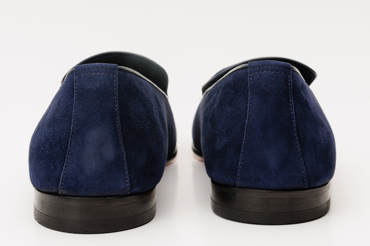 Mocasines sin cordones de ante azul marino para hombre de Lazio Shoe