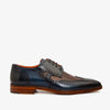 Zapato Derby Neiva con punta de ala en marrón y azul marino