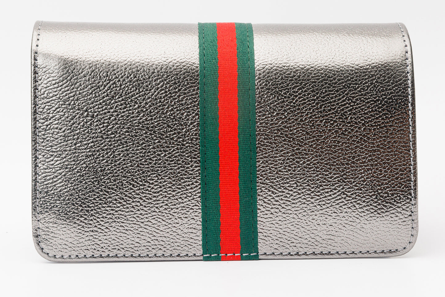 The Afega Silver Leather Handbag