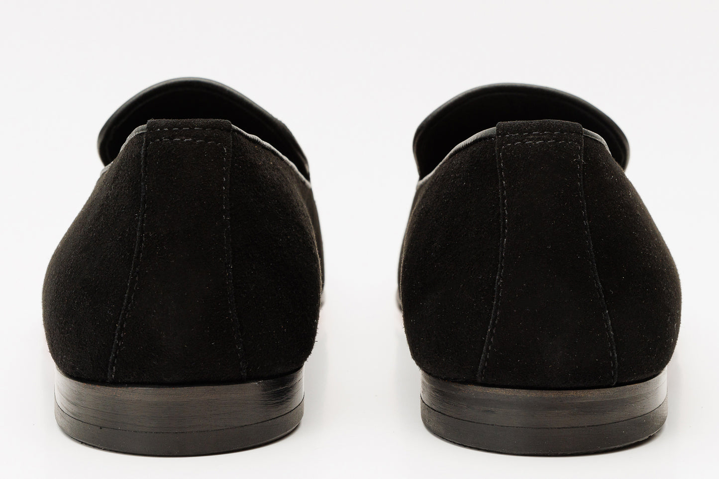 Mocasines sin cordones de ante negro Lazio Shoe para hombre