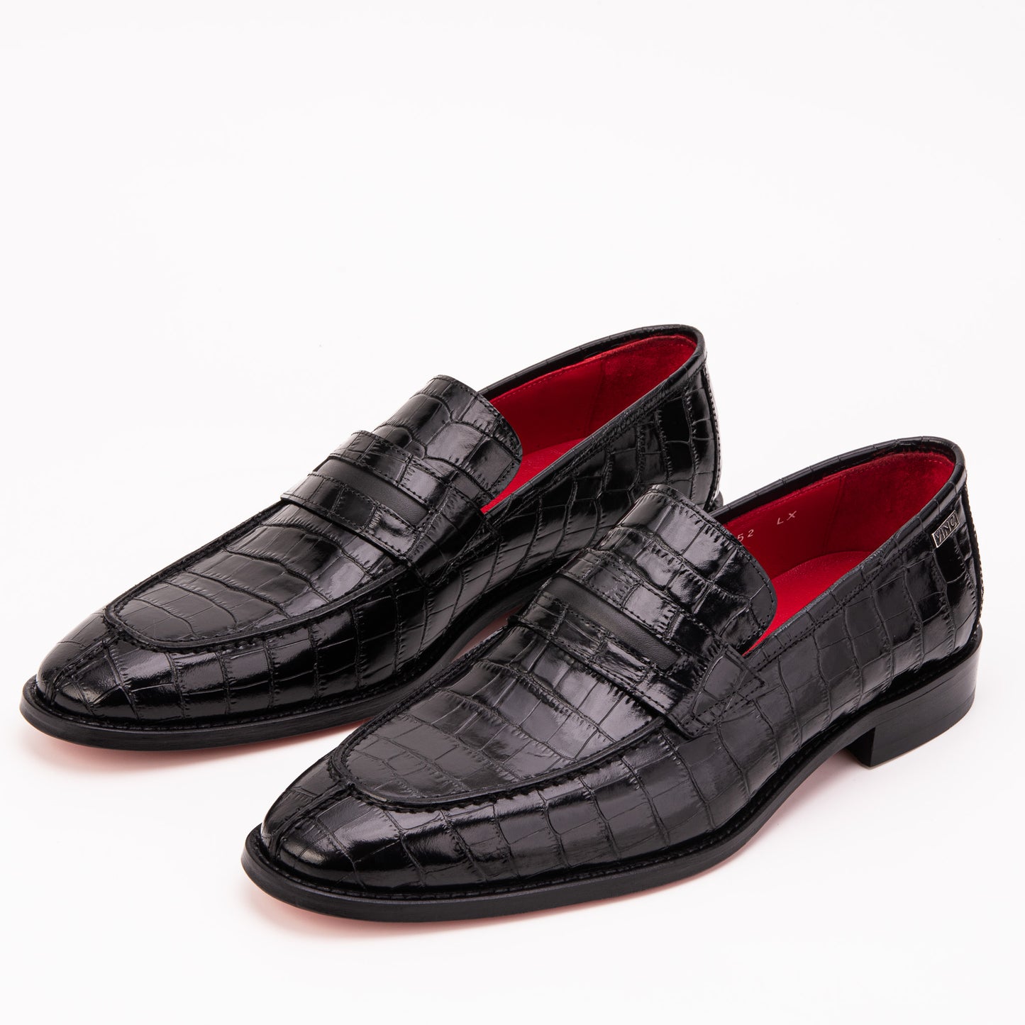The Stradale Black Leather Men Penny Loafer