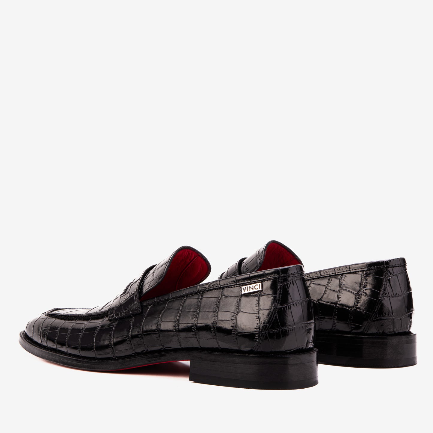 The Stradale Black Leather Men Penny Loafer