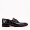 The Stradale Black Leather Men Penny Loafer