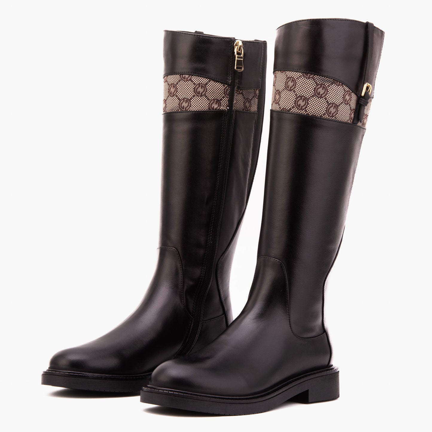 The Bellina Black Leather Women’s Knee-High Women Boot