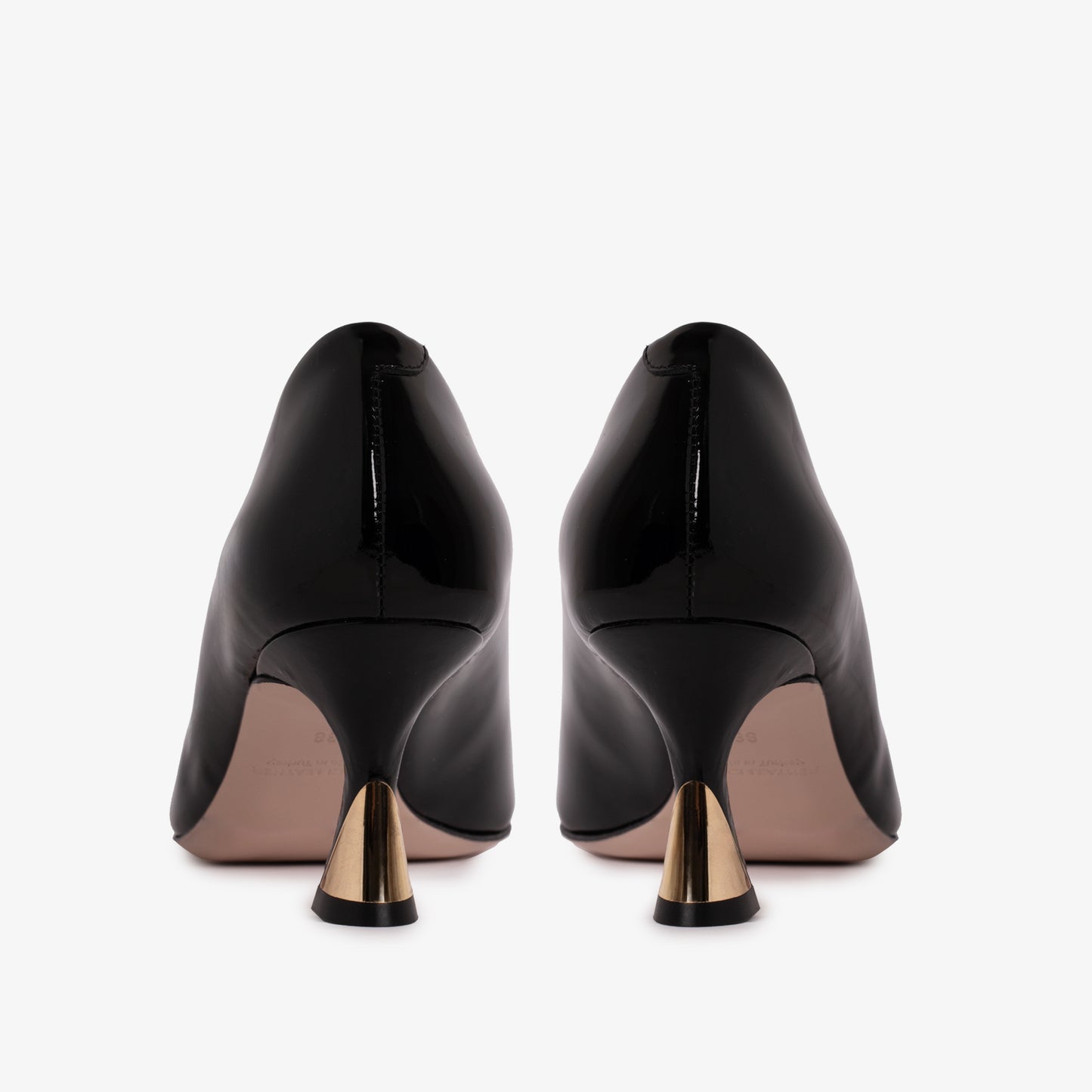 The Brunello Black Patent Leather Pump Women Shoe