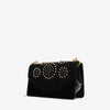 The Infanta Bolso de Cuero Negro con Tachuelas