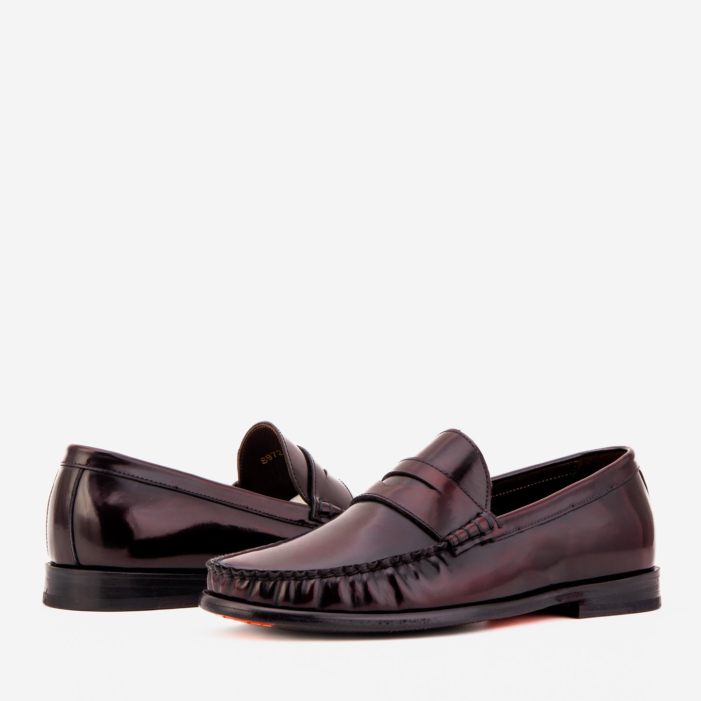 El Mocasín para Hombre Belmont en Cuero Pulido Burdeos