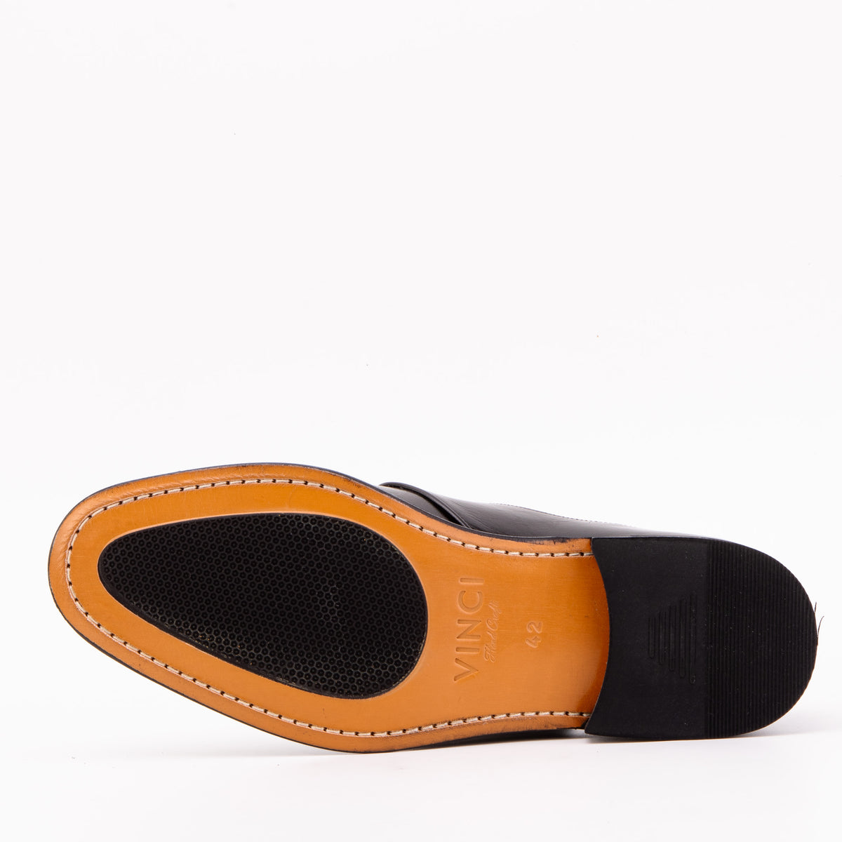 El Zapato para Hombre Arven de Cuero de Pitón Negro