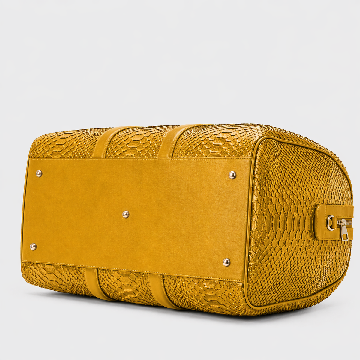 Velar Bolso Weekender de Cuero de Pitón Pintado a Mano Amarillo