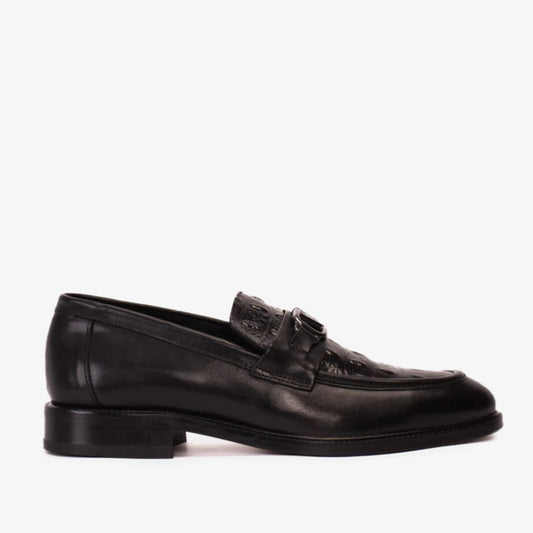 Amsterdam Black Bit Loafer Men Shoe - 1