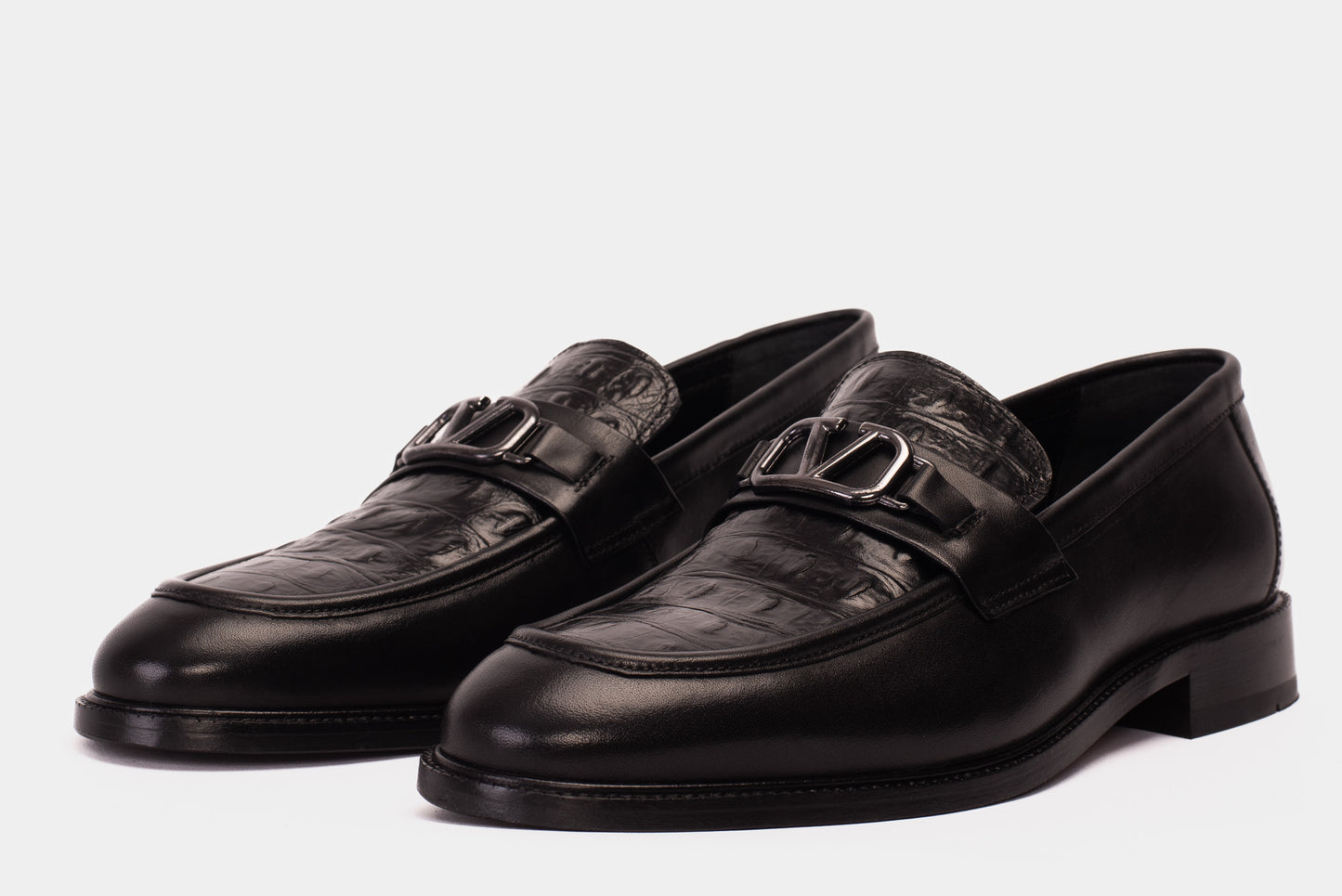 Amsterdam Black Bit Loafer Men Shoe - 9