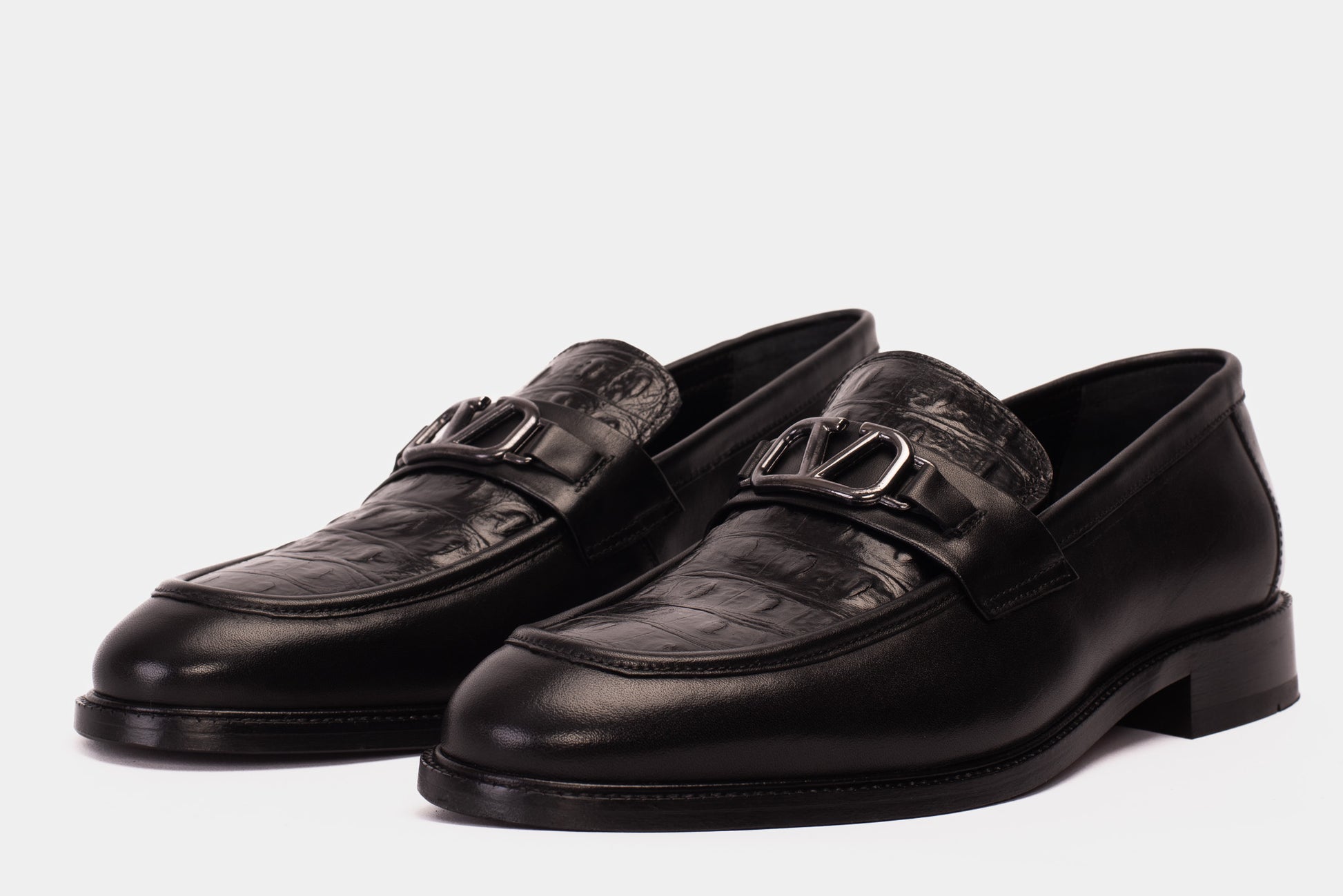 Amsterdam Black Bit Loafer Men Shoe - 9