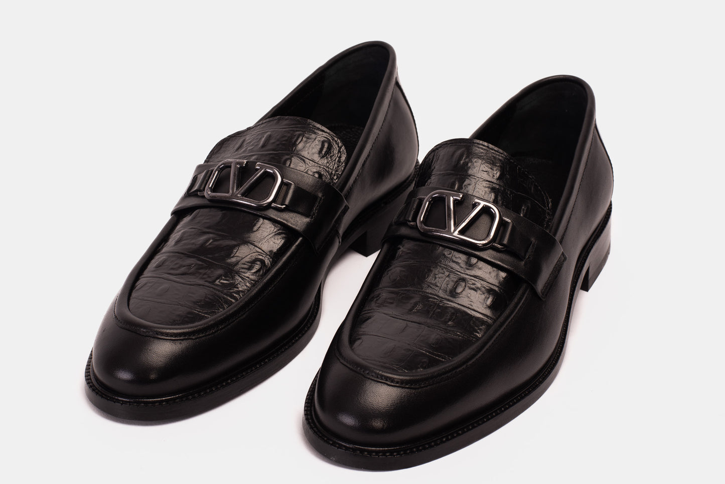 Amsterdam Black Bit Loafer Men Shoe - 7