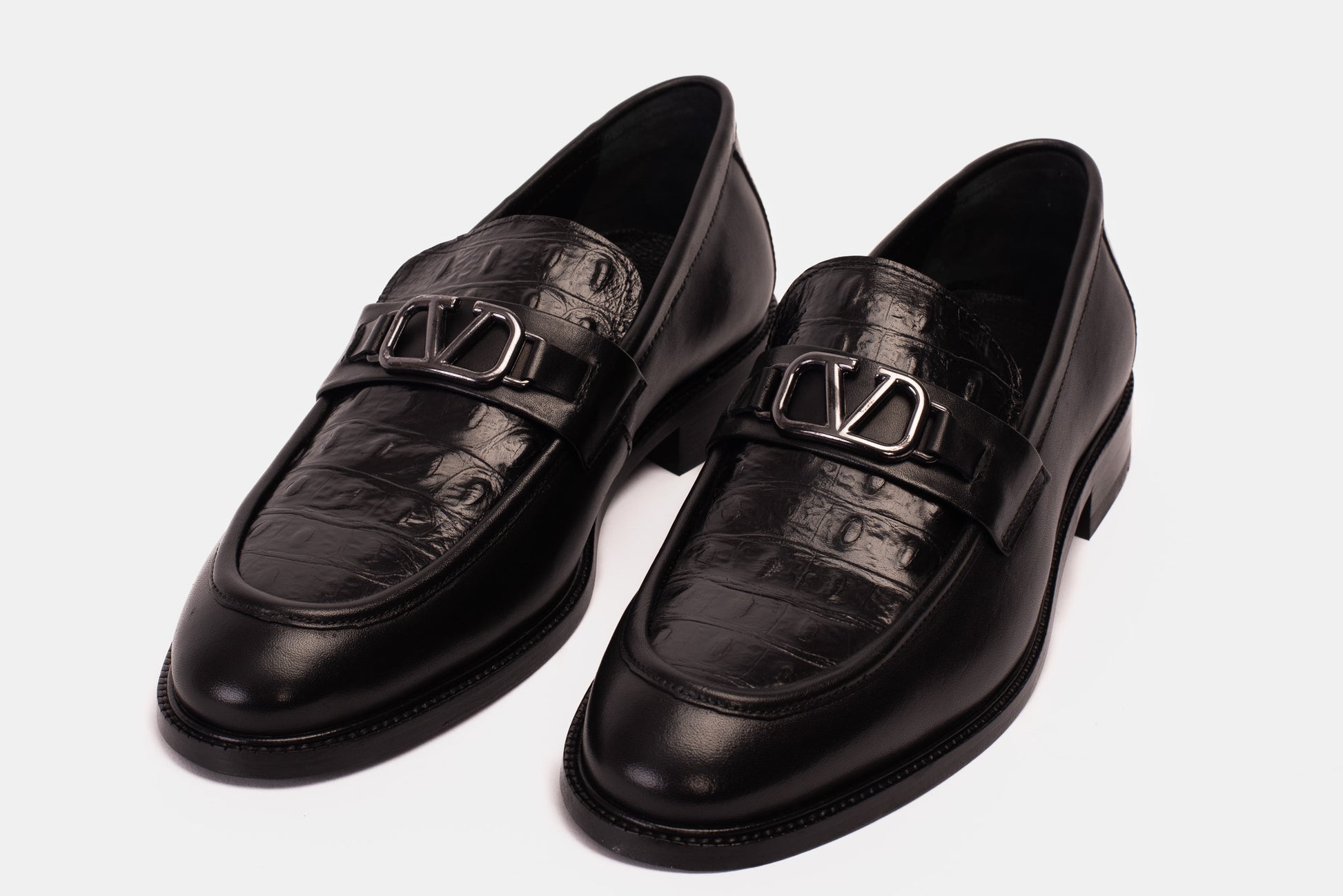 Amsterdam Black Bit Loafer Men Shoe - 7