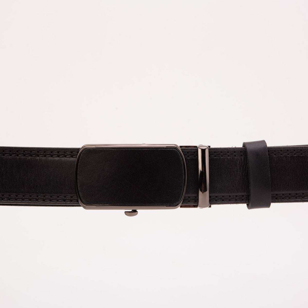 The Veltrano Black Leather Men Automatic Buckle Belt