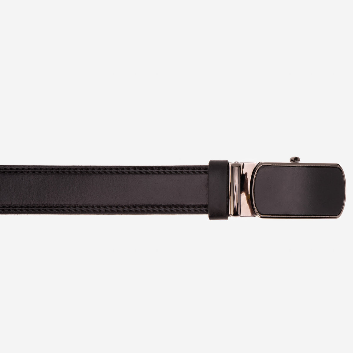 The Veltrano Black Leather Men Automatic Buckle Belt