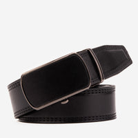 The Veltrano Black Leather Men Automatic Buckle Belt