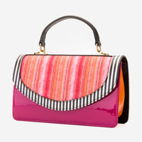 The Santa Amaro Striped Leather Handbag