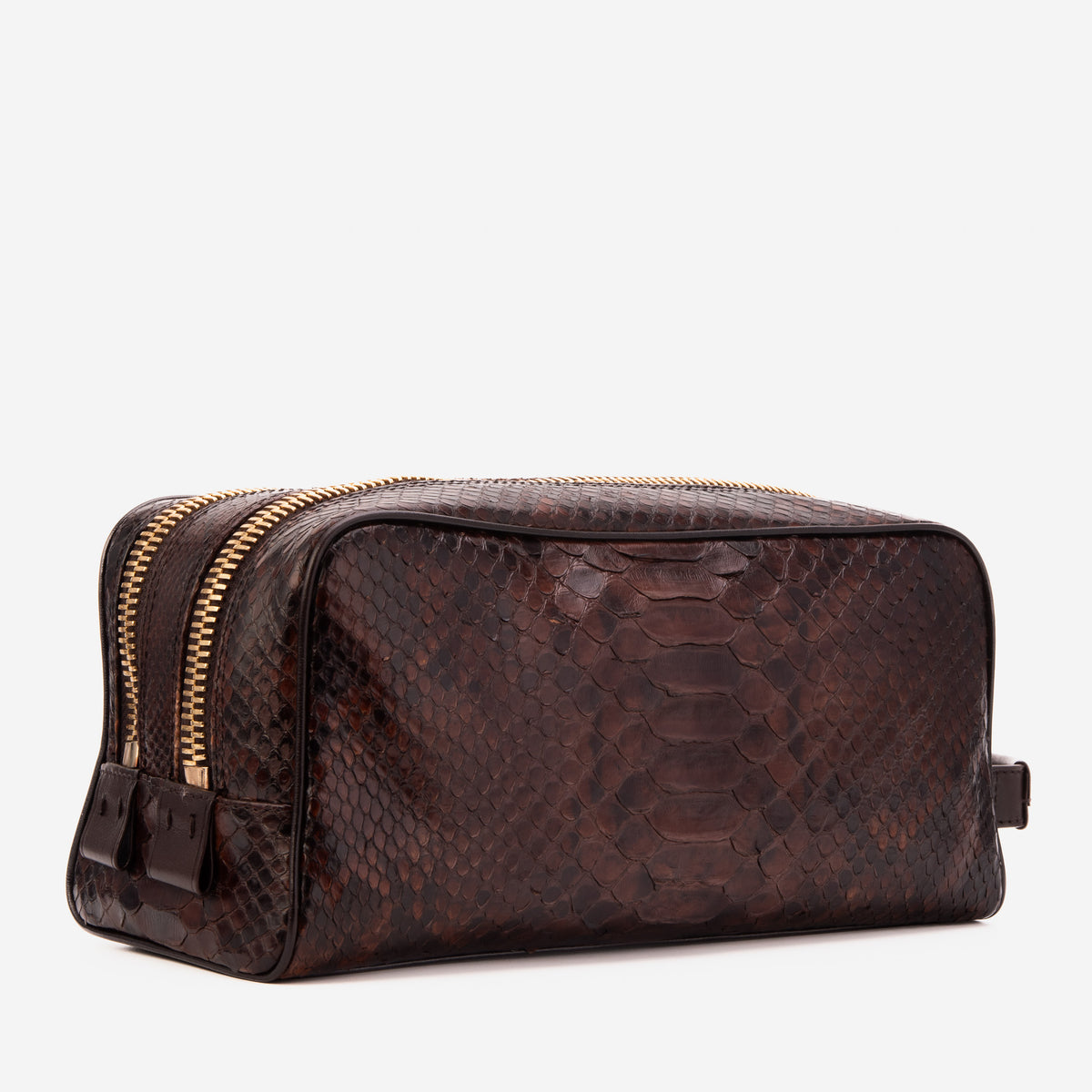 Bolso Essentials para hombre de piel de pitón marrón Belluno