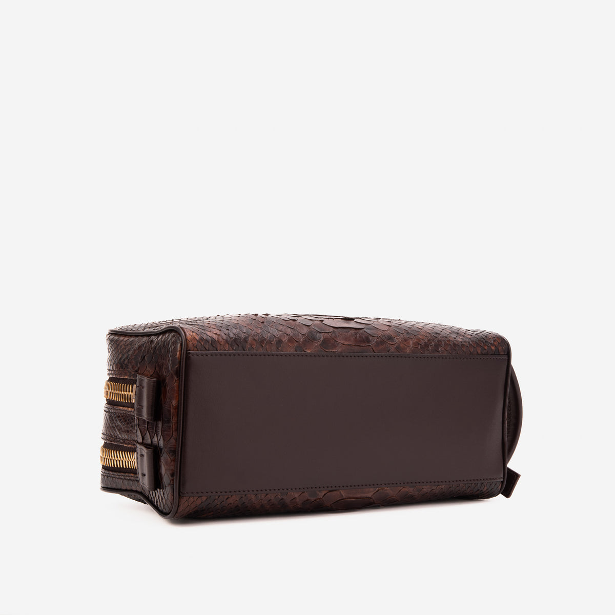 Bolso Essentials para hombre de piel de pitón marrón Belluno