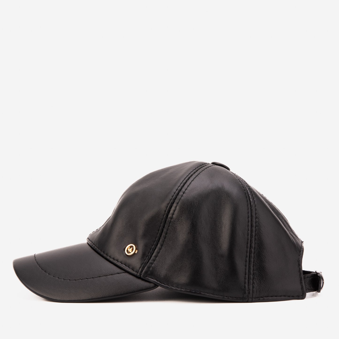The Vercelli Black Genuine Lambskin Leather Men Cap