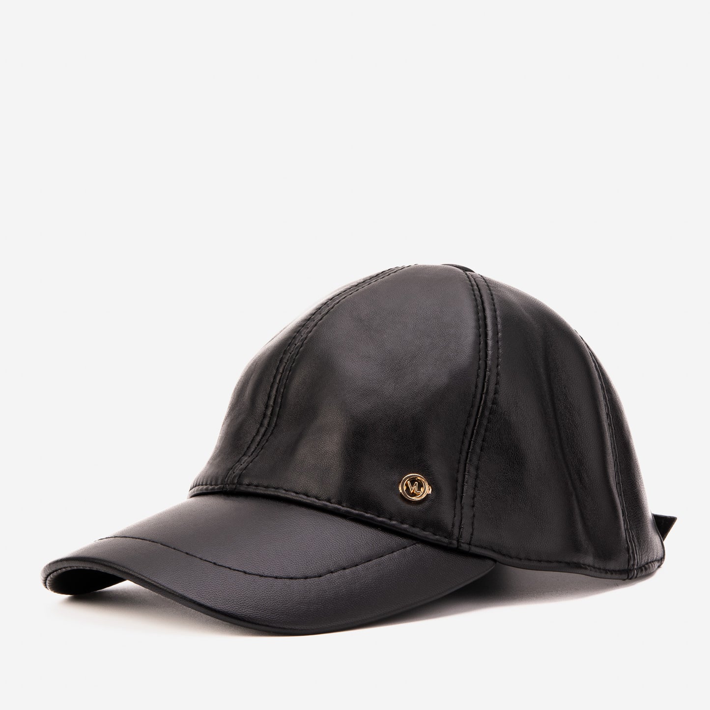 The Vercelli Black Genuine Lambskin Leather Men Cap