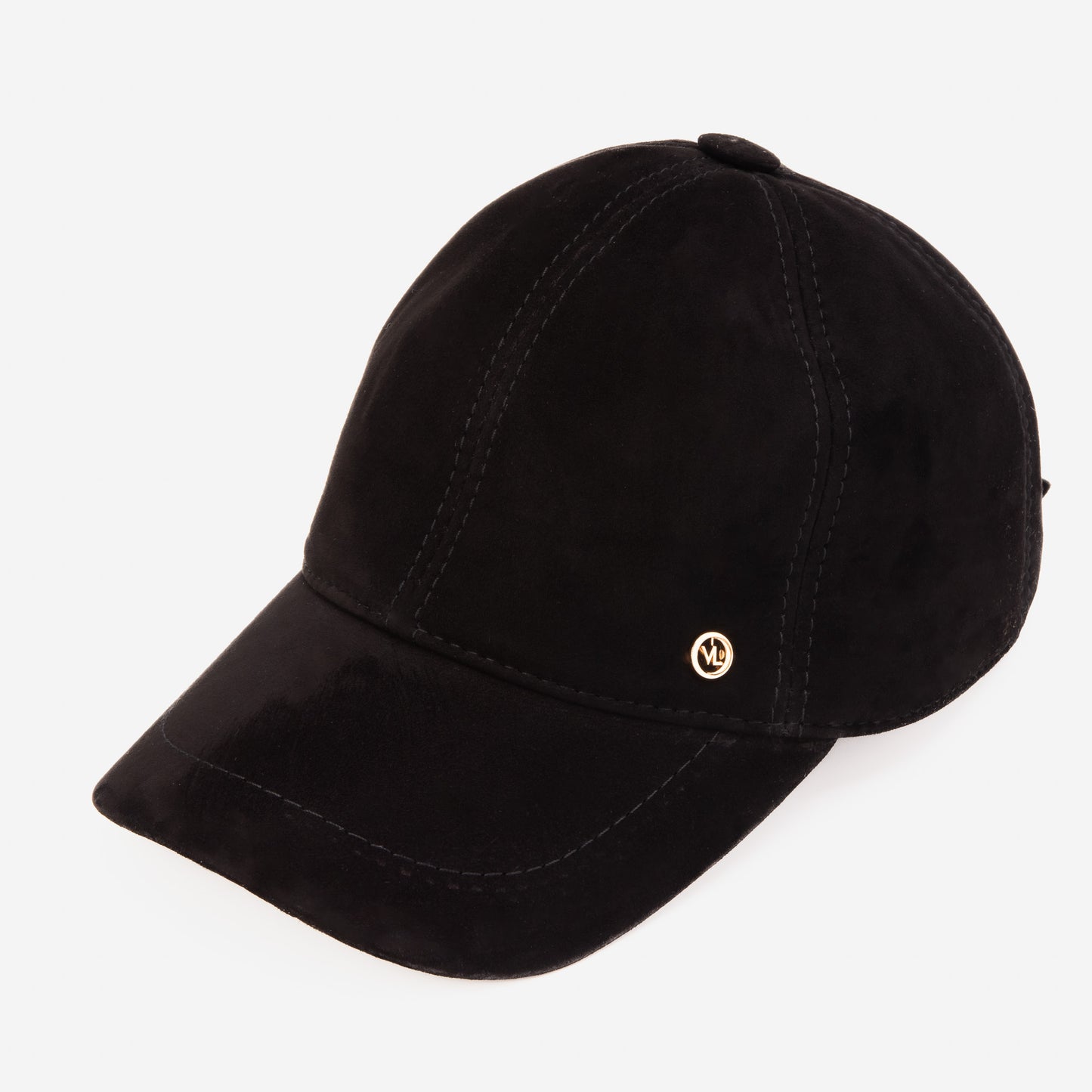 The Vercelli Black Genuine Suede Leather Men Cap