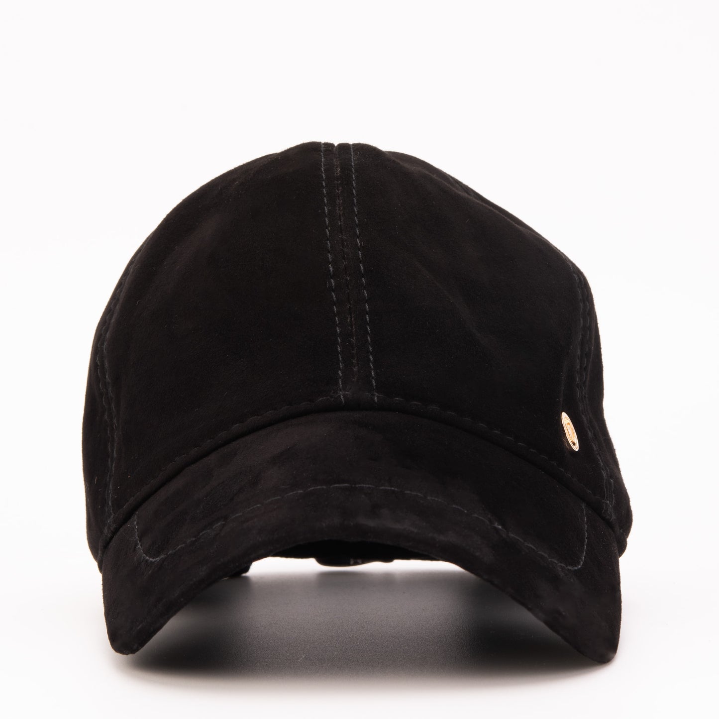 The Vercelli Black Genuine Suede Leather Men Cap