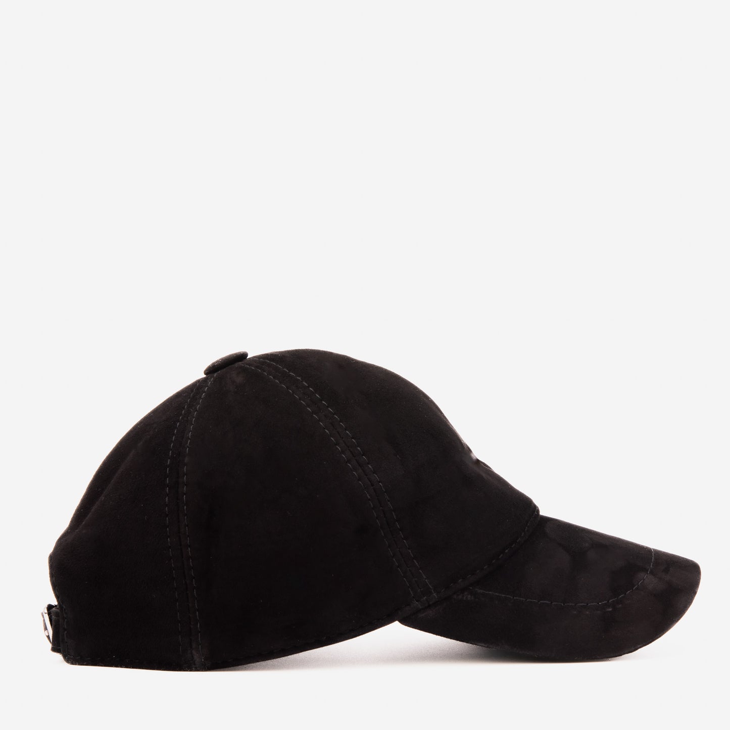The Vercelli Black Genuine Suede Leather Men Cap