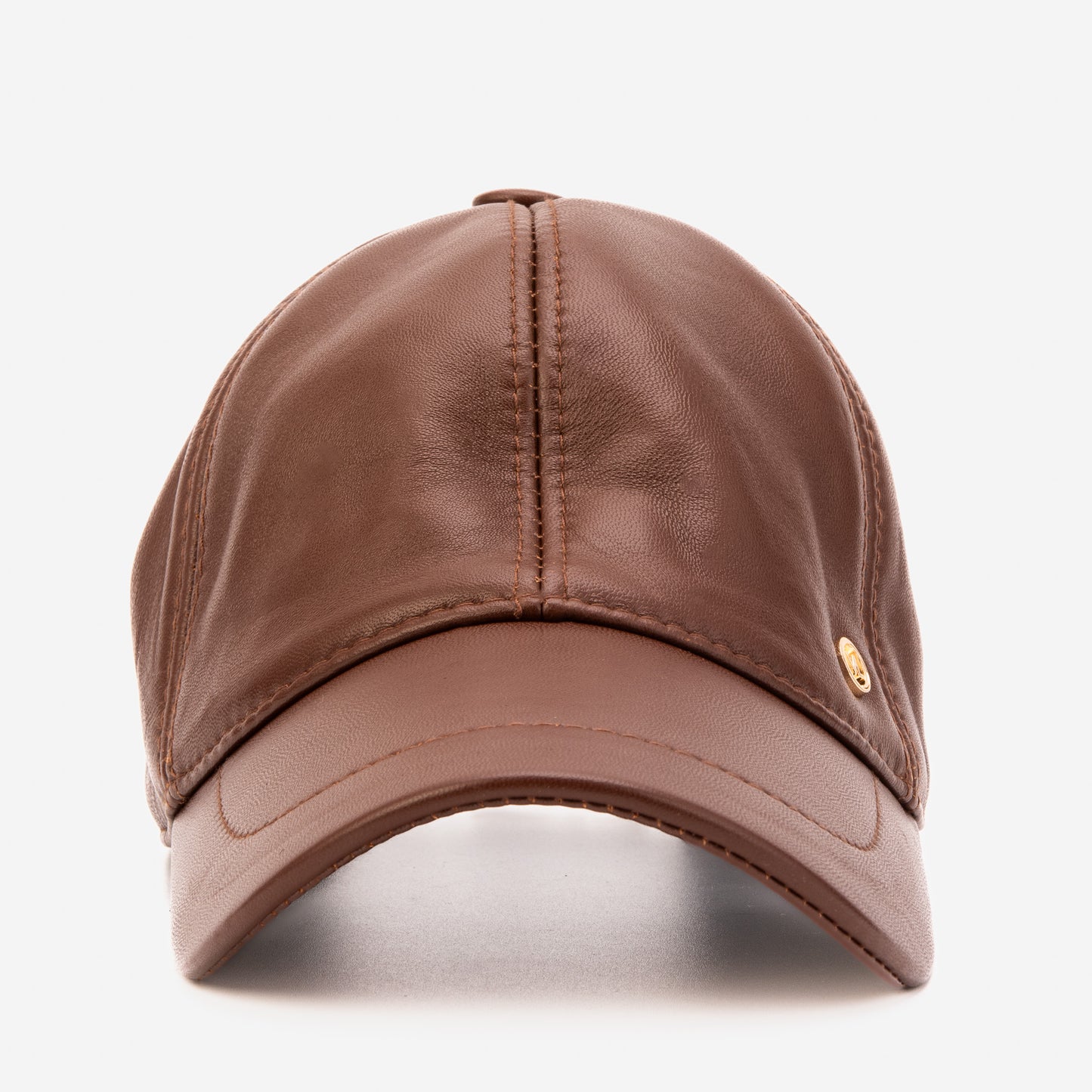 The Vercelli Brown Genuine Lambskin Leather Men Cap