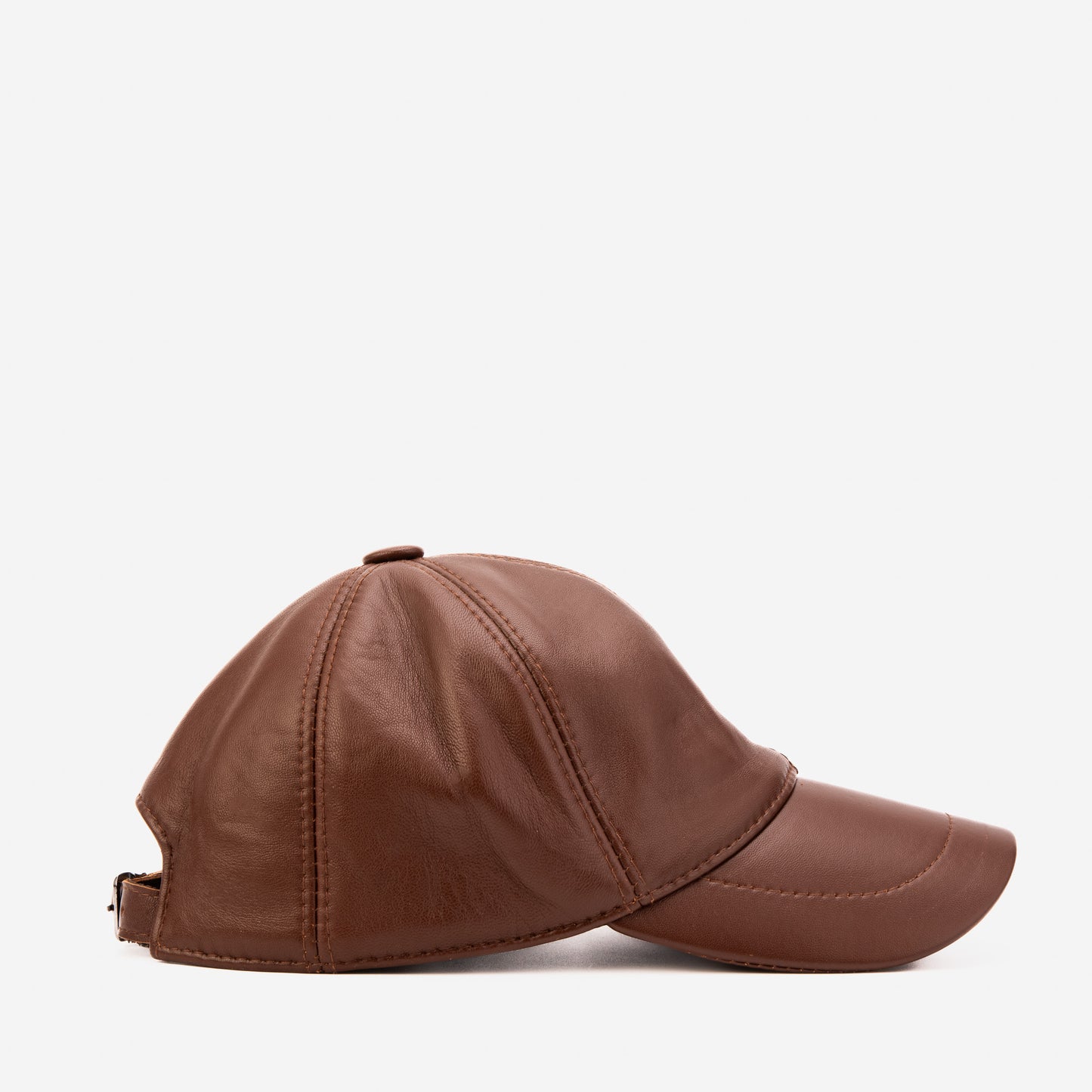 The Vercelli Brown Genuine Lambskin Leather Men Cap