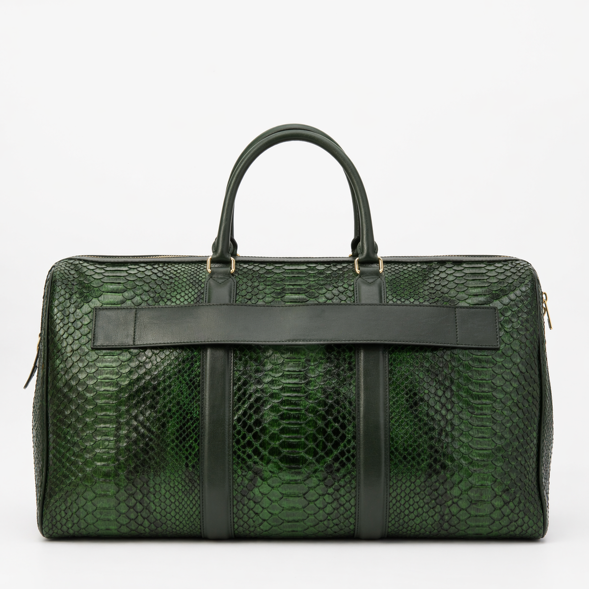 The Velar Bolso de fin de semana de piel de pitón pintado a mano Verde