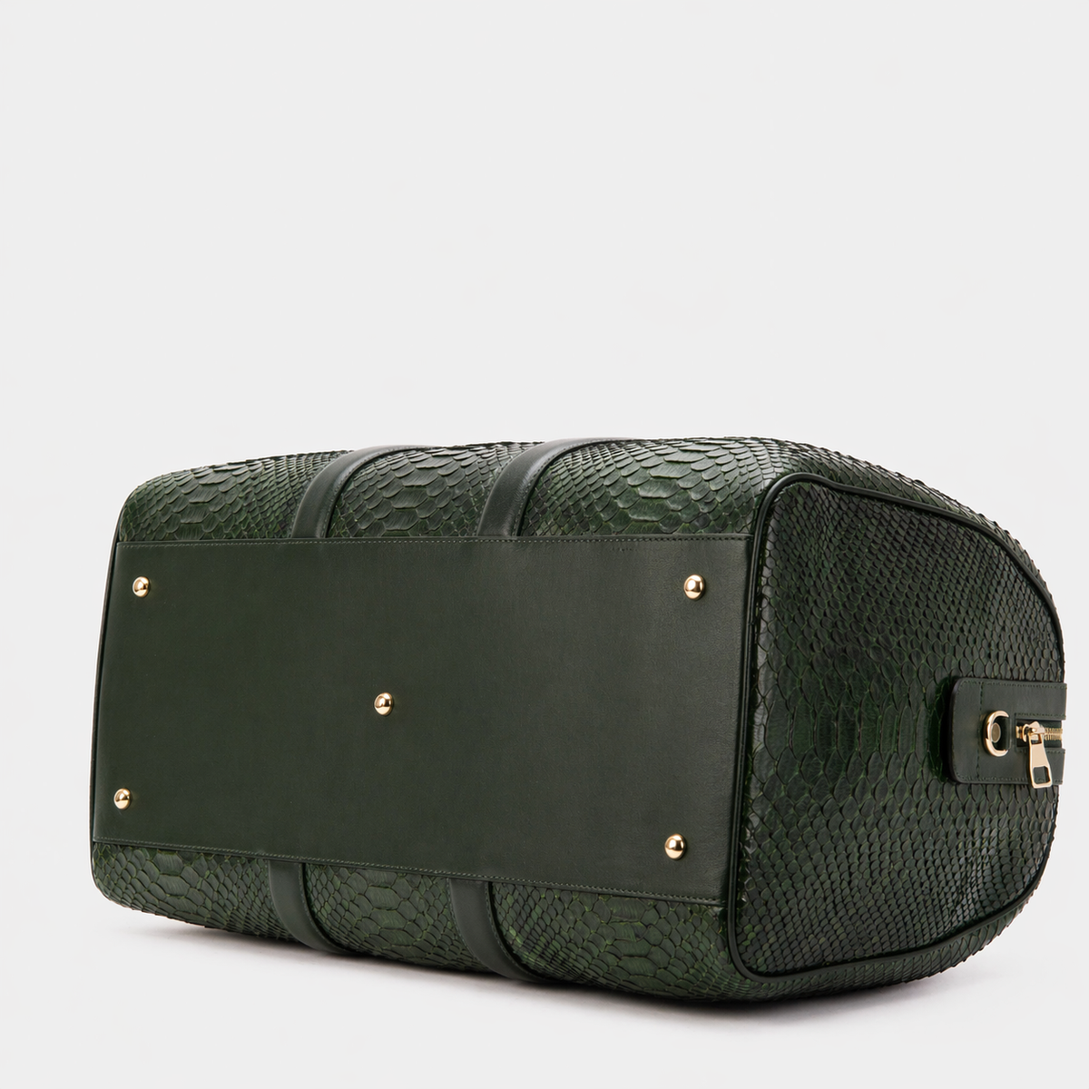 The Velar Bolso de fin de semana de piel de pitón pintado a mano Verde
