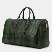 The Velar Bolso de fin de semana de piel de pitón pintado a mano Verde