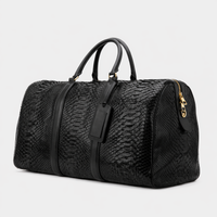 Bolso de fin de semana Velar negro de cuero de pitón pintado a mano