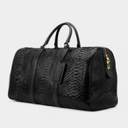 Bolso de fin de semana Velar negro de cuero de pitón pintado a mano
