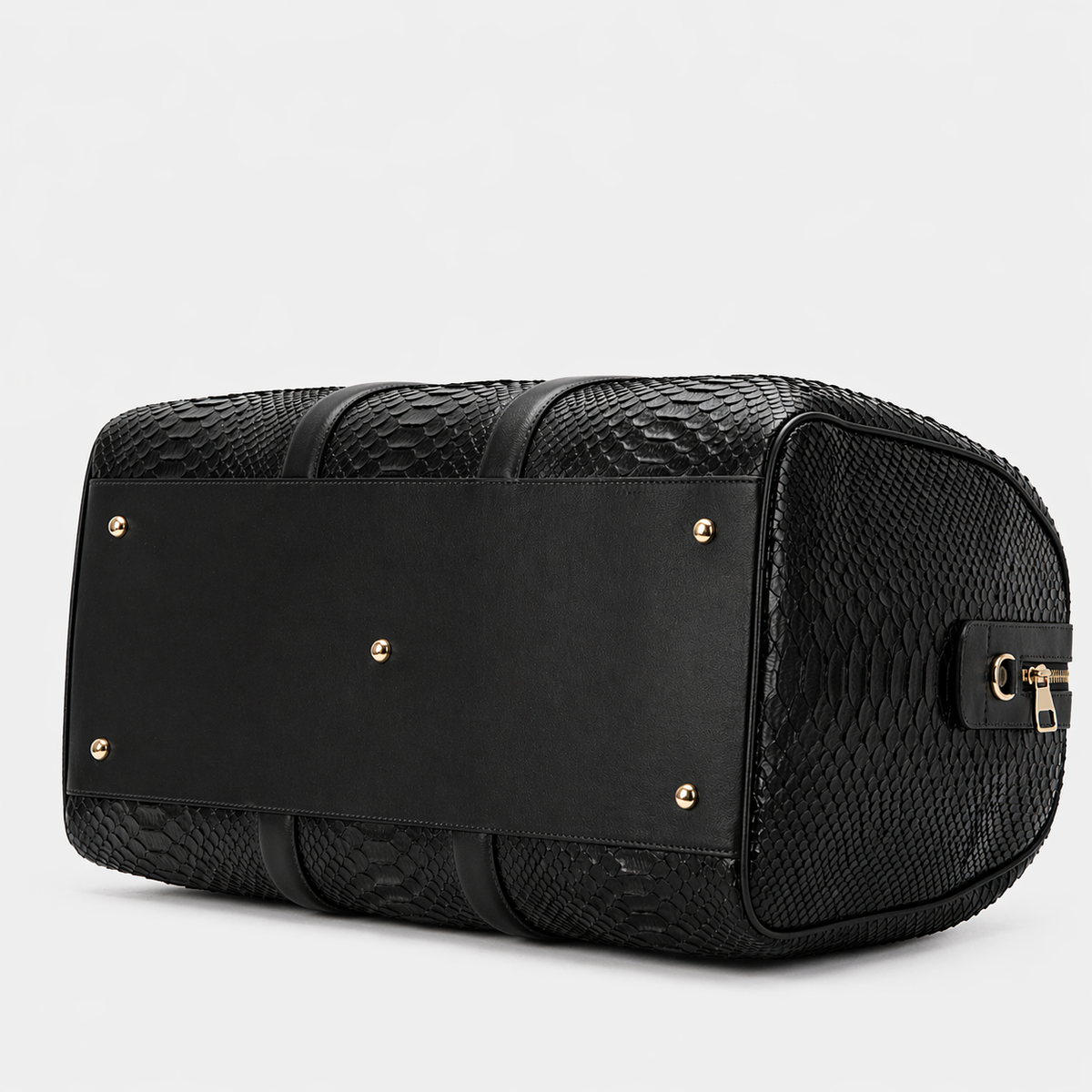 Bolso de fin de semana Velar negro de cuero de pitón pintado a mano