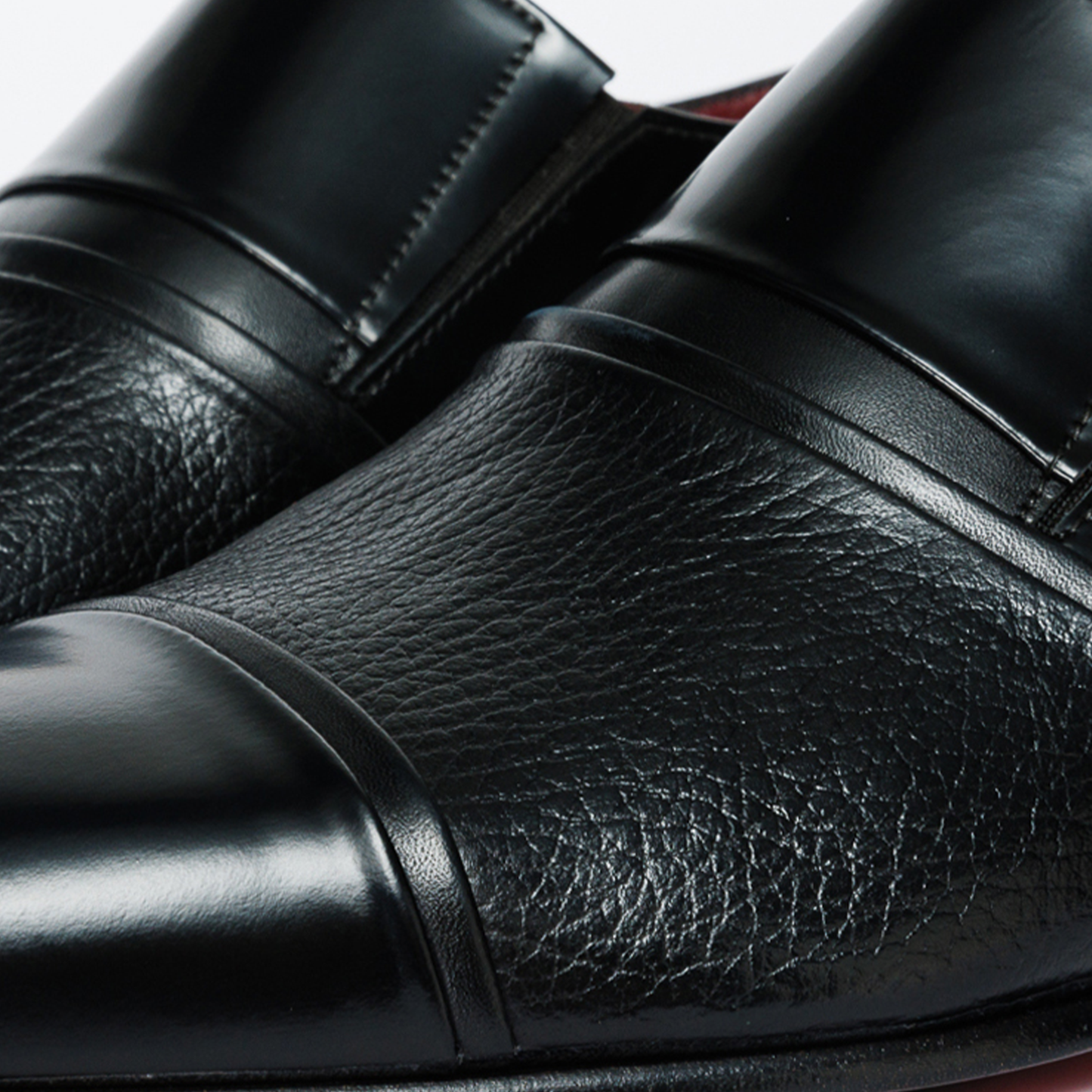 The Everest Black Leather Cap Toe Dress Loafer Men Shoe