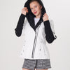 The Hudson White Leather Women Jacket