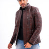 The Modena Brown Quilted Leather Men Jacket